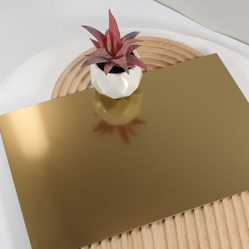 Stainless Steel Sandblasted Gold Shiny sheet