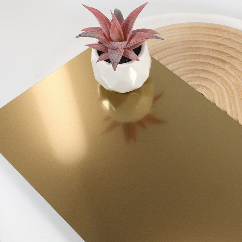 Stainless Steel Sandblasted Gold Shiny sheet