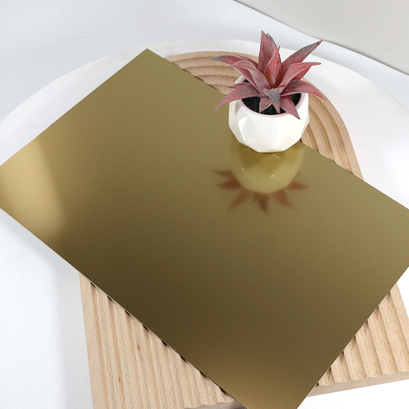 Stainless Steel Sandblasted Champagne Gold Shiny sheet