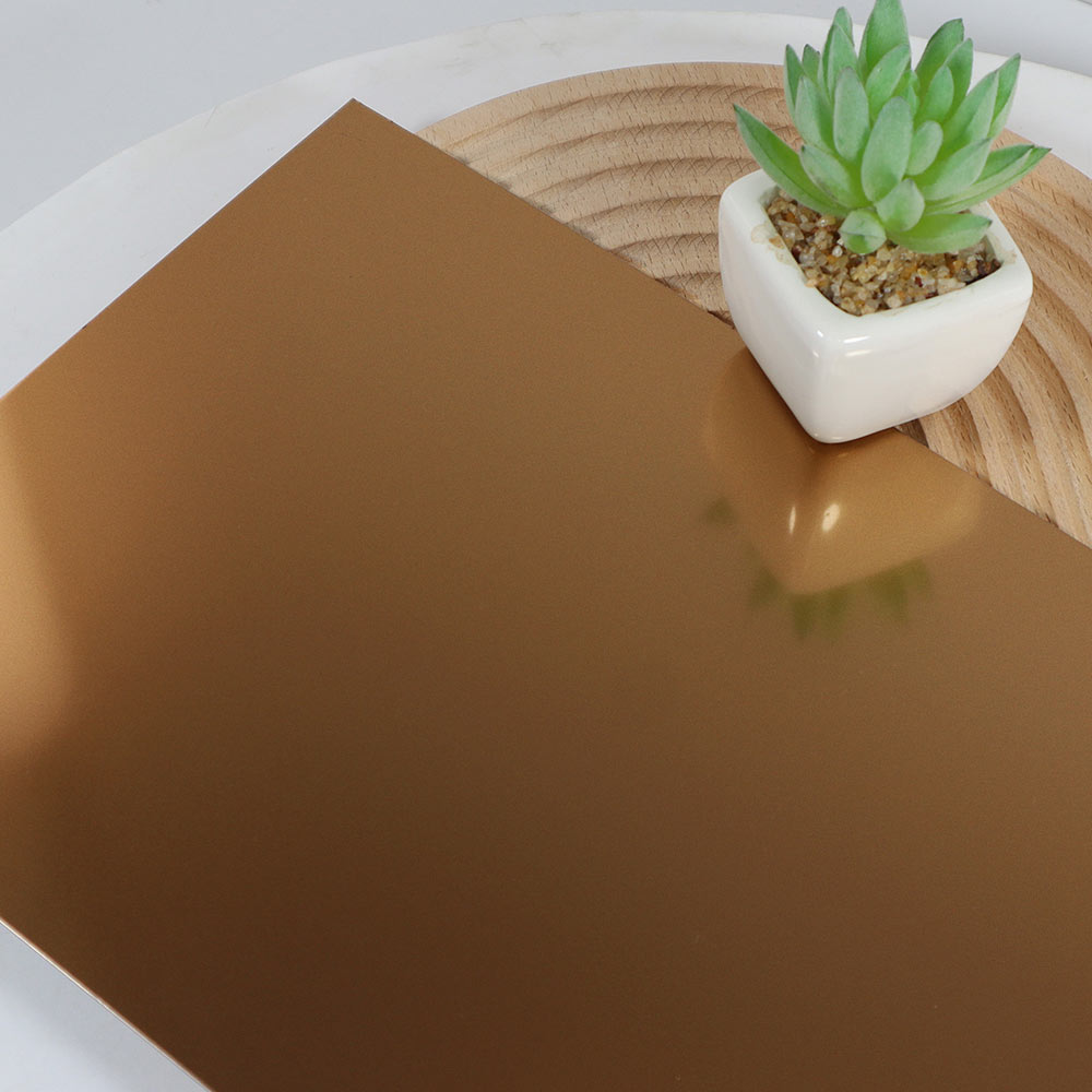 Stainless Steel Sandblasted Rose Gold Shiny sheet