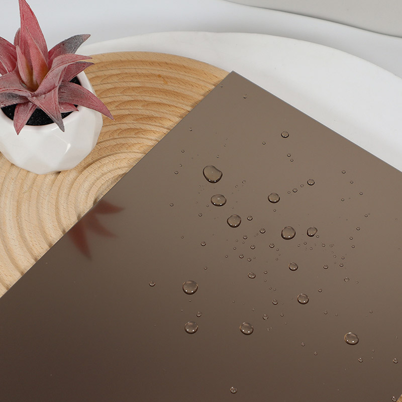 Stainless Steel Sandblasted Tea Gold Shiny sheet