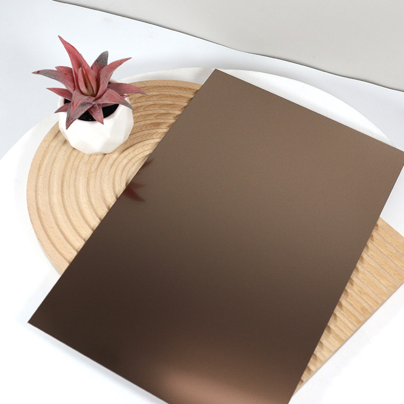Stainless Steel Sandblasted Tea Gold Shiny sheet