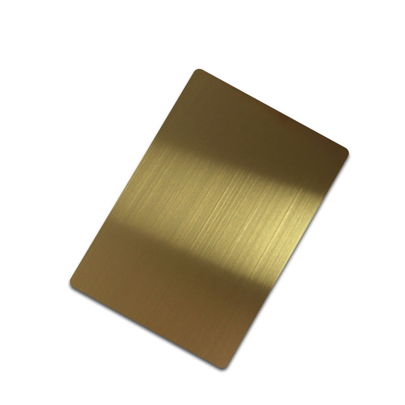 Stainless Steel Hairline K-gold Shiny AFP Sheet
