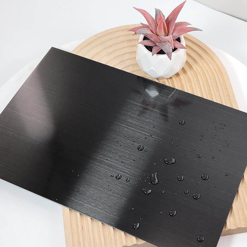 Stainless Steel Hairline Chemical Black 304 Shiny AFP Sheet