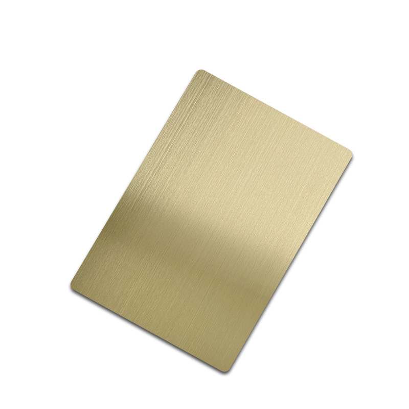 Stainless Steel Hairline Champange Gold Sheet