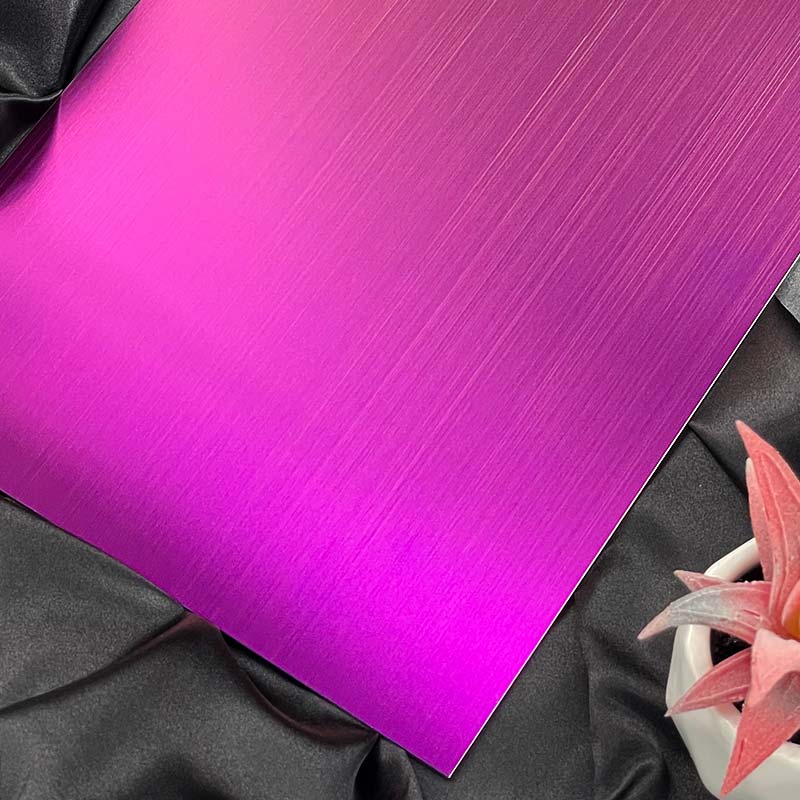 Stainless Steel Hairline Purple Sheet