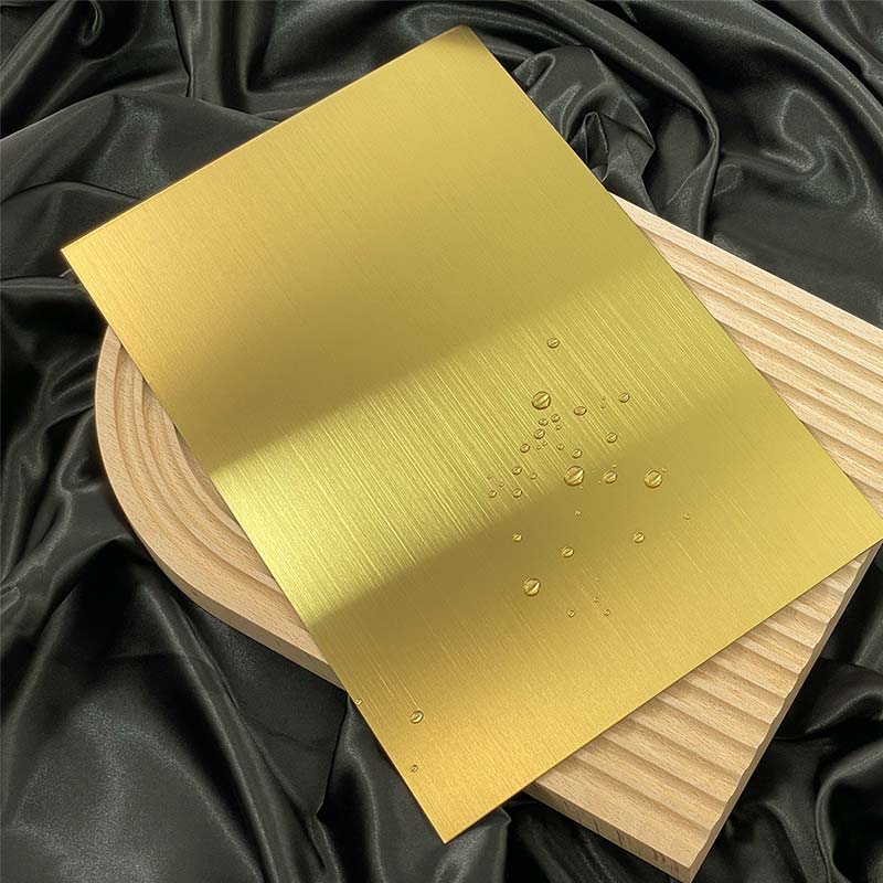 Stainless Steel Hairline K-gold Sheet