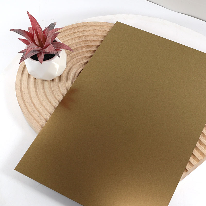 Stainless Steel Sandblasted Gold Matt AFP Sheet