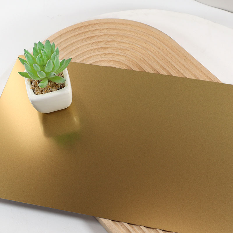 Stainless Steel Sandblasted Gold Matt AFP Sheet