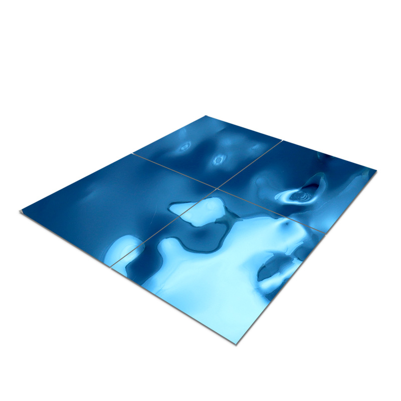 Blue Shallow Water Ripple Stainless Steel Sheet