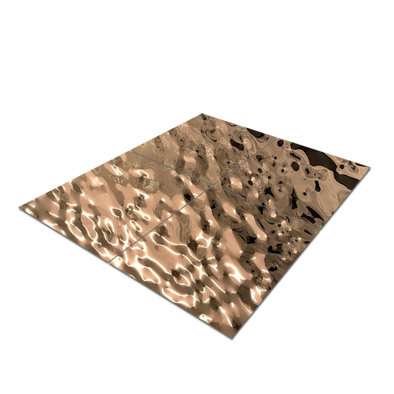 Stainless Steel Small Wave Rose Gold Water Ripple Sheet