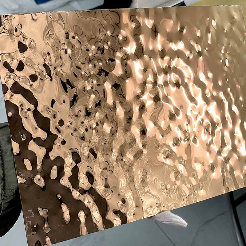 Stainless Steel Small Wave Rose Gold Water Ripple Sheet