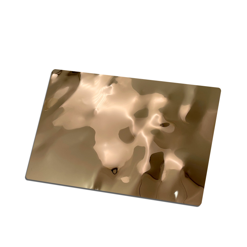 Stainless Steel Big Wave Rose Gold Water Ripple Sheet