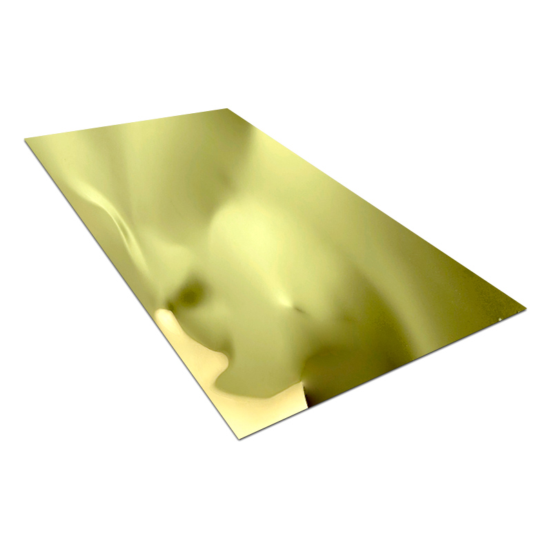 Gold Shallow Water Ripple Stainless Steel Sheet