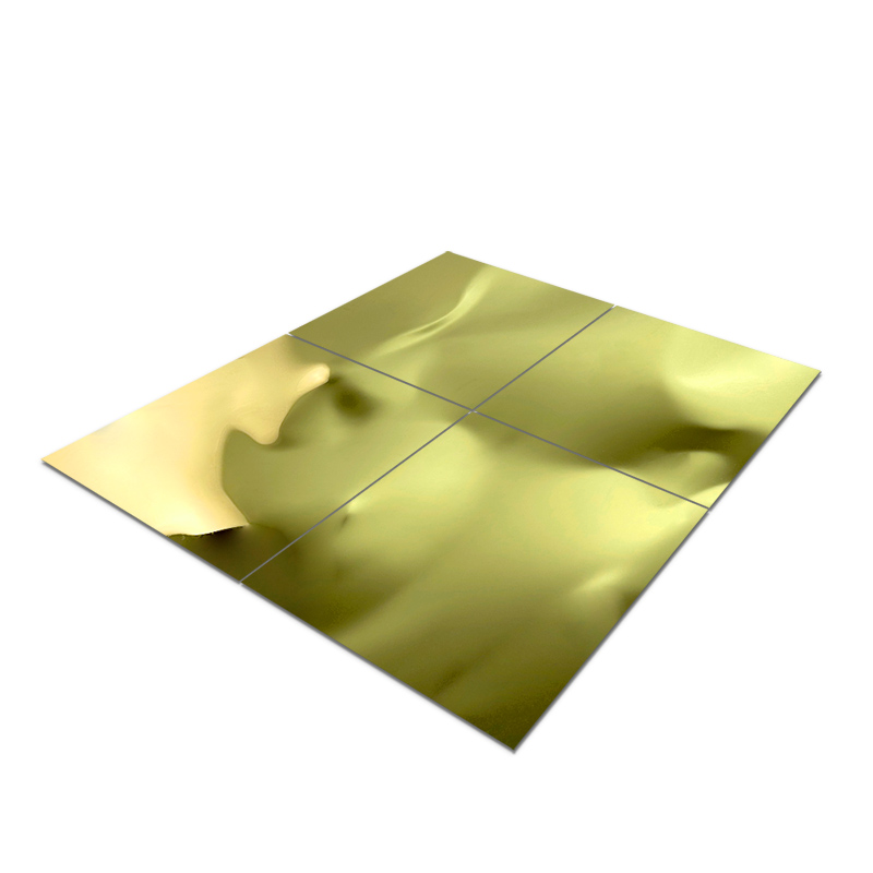 Gold Shallow Water Ripple Stainless Steel Sheet