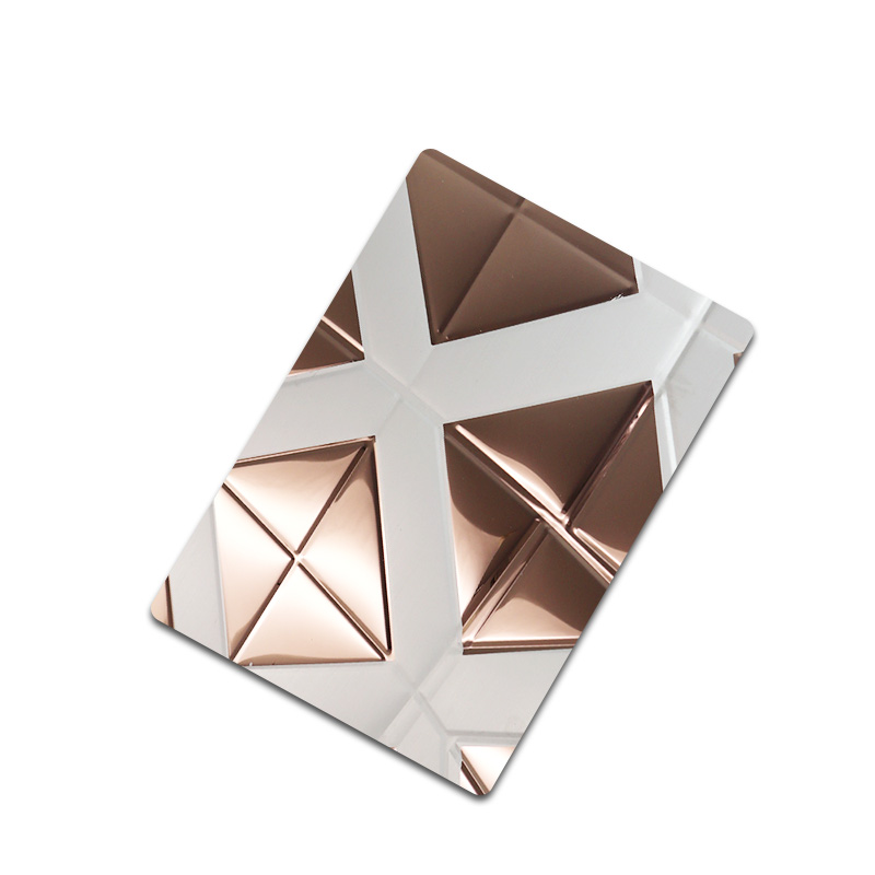 Stainless Steel Double Color Rosegold Rectangle Sheet
