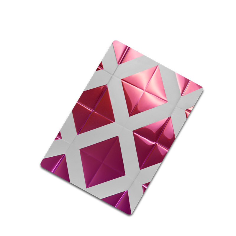 Stainless Steel Double Color Pink Rectangle Sheet