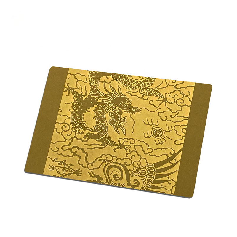 Stainless Steel Etched Hairline-A Gold Sheet