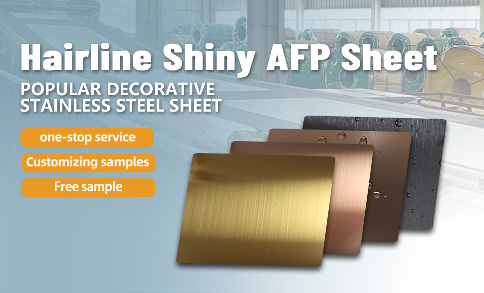 Stainless Steel Hairline Color Sheet Shiny AFP