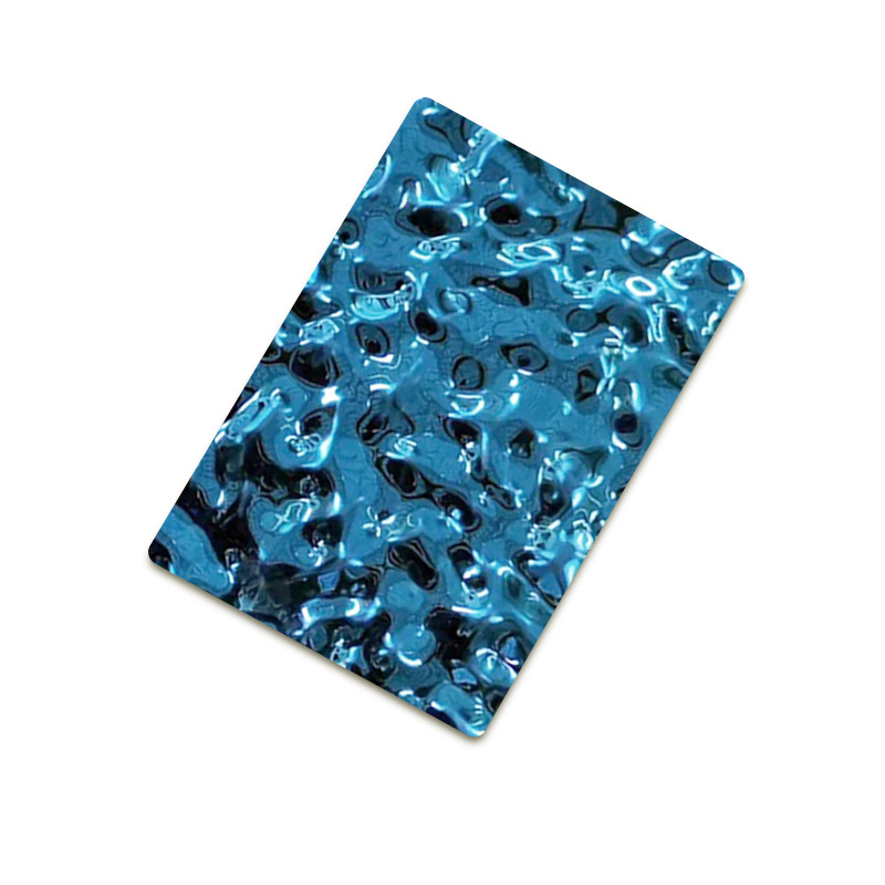 Stainless Steel Middle Blue Water Ripple Sheet