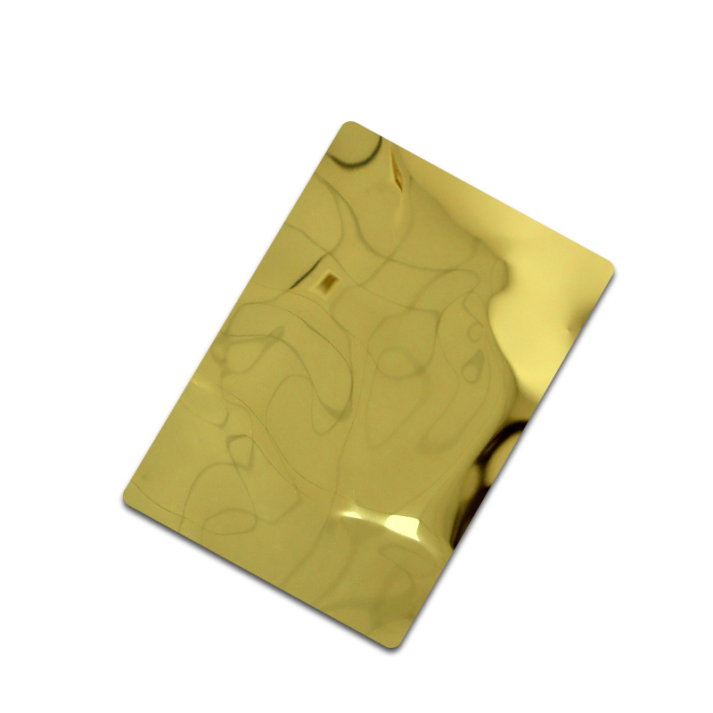 Titanium Gold Big Water Ripple Stainless Steel Sheet