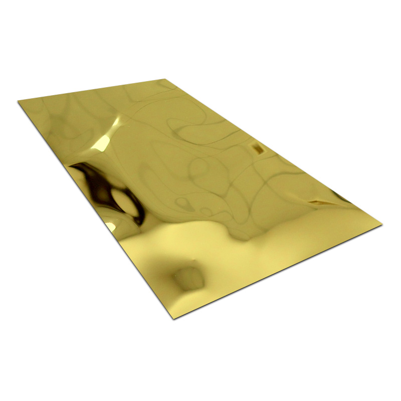 Titanium Gold Big Water Ripple Stainless Steel Sheet