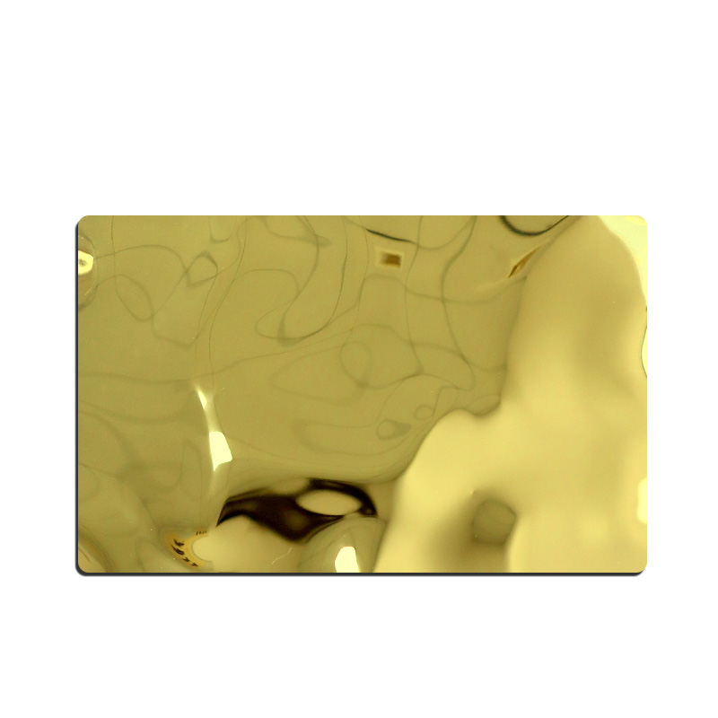 Titanium Gold Big Water Ripple Stainless Steel Sheet