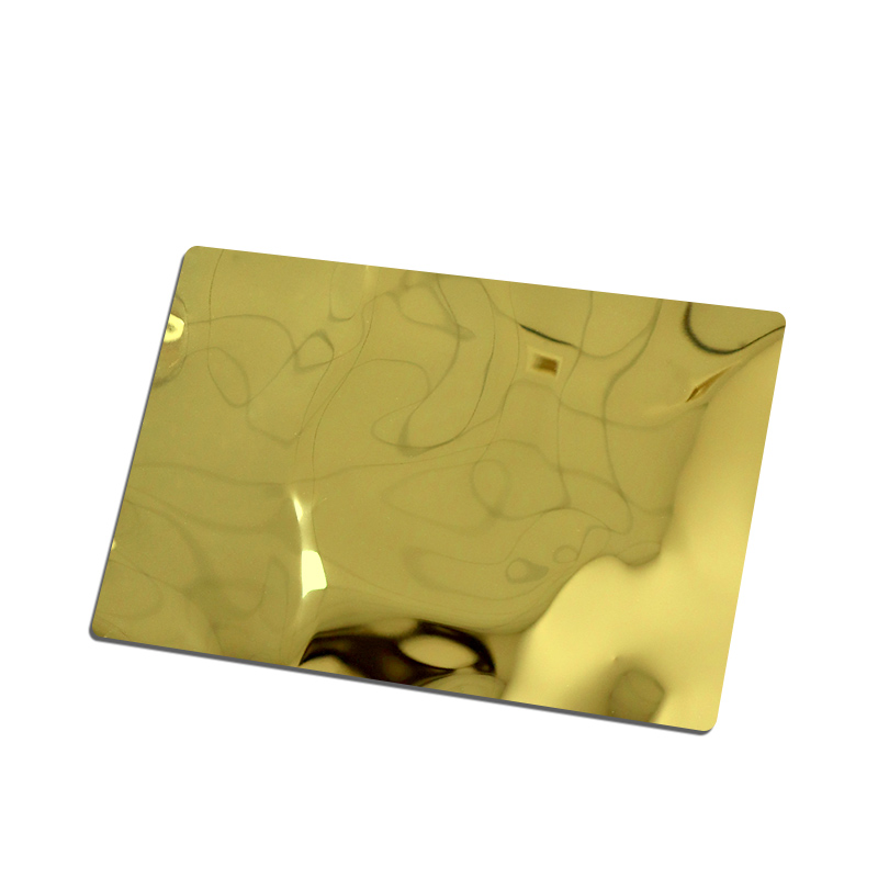 Titanium Gold Big Water Ripple Stainless Steel Sheet