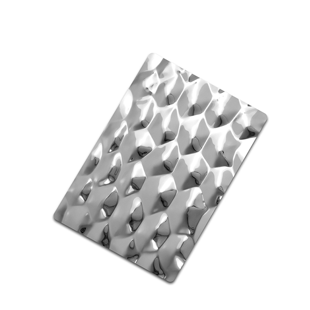Stainless Steel Water Cube-B Embossed Decorative Sheet